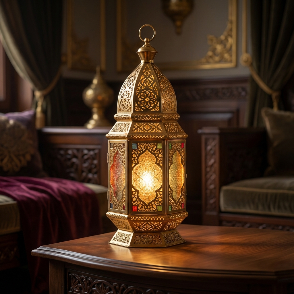 Lanterne Marocaine Dorée