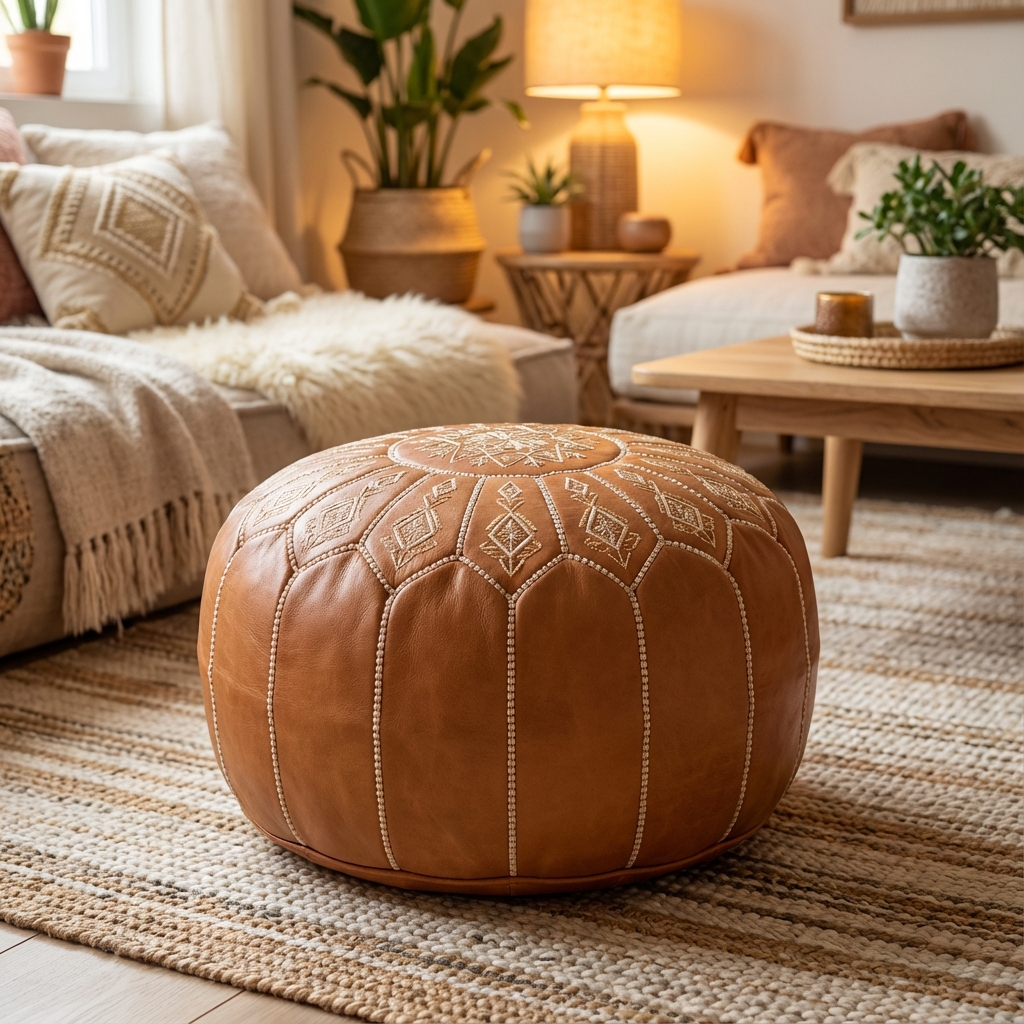 Pouf Cuir Marrakech